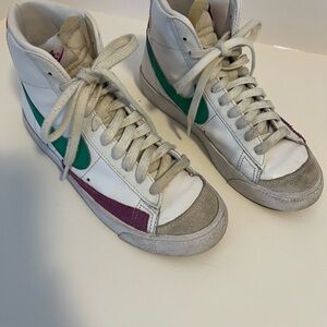 Nike Blazer ‘77 Mid CZ1055-123 Green Purple White Womens 6.5